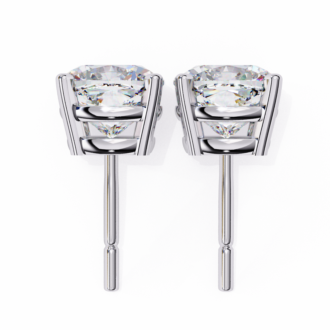2.30 Carats Cushion Diamond Studs