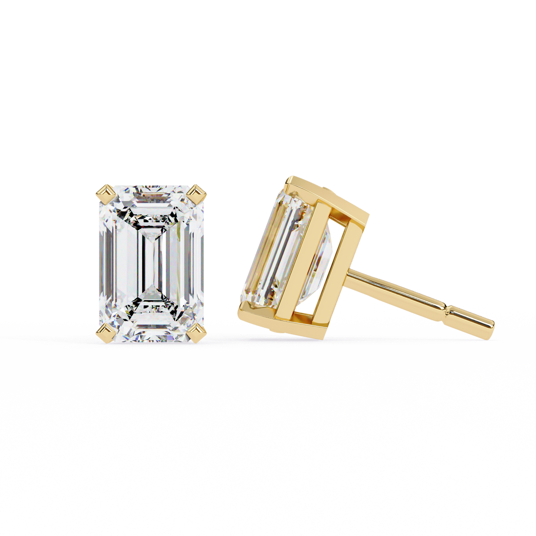 2.40 Carats Classic Emerald Studs