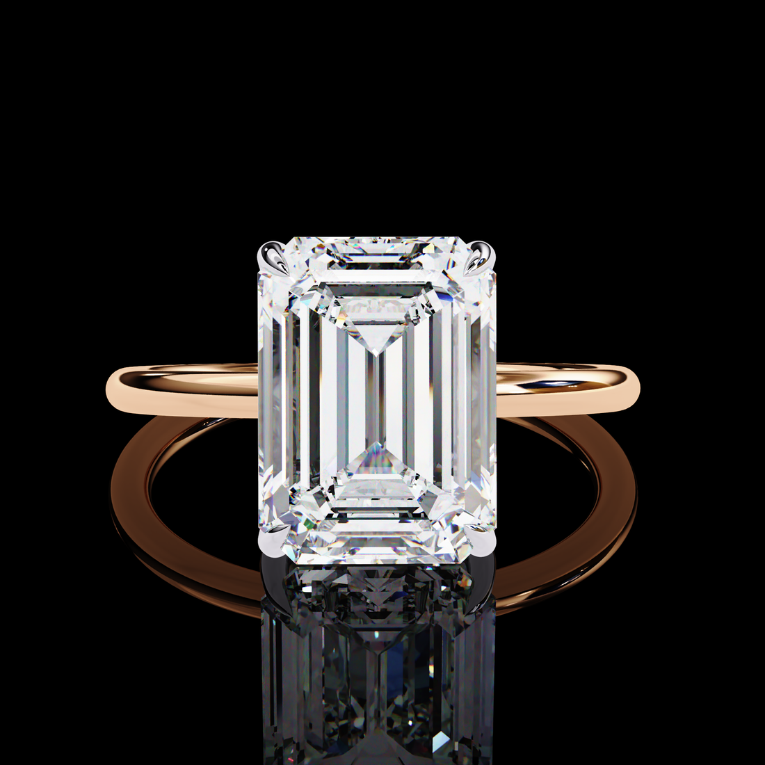 2.50 Carats Solitaire Emerald Diamond Ring8