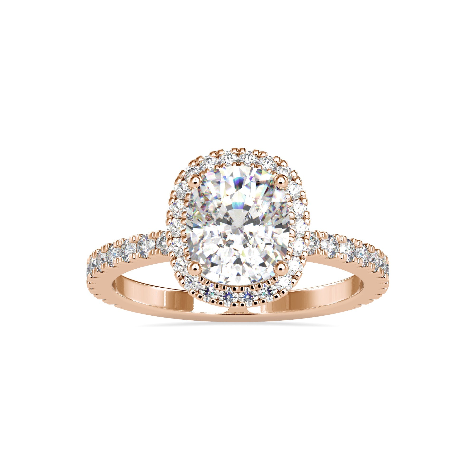 2.50 carat Cushion Lab Grown Diamond Ring 2