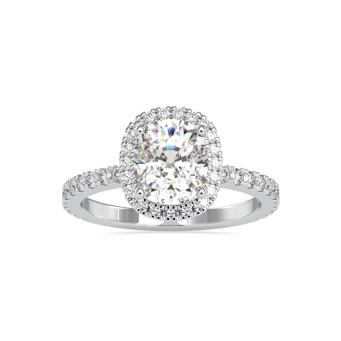 2.50 carat Cushion Lab Grown Diamond Ring 4