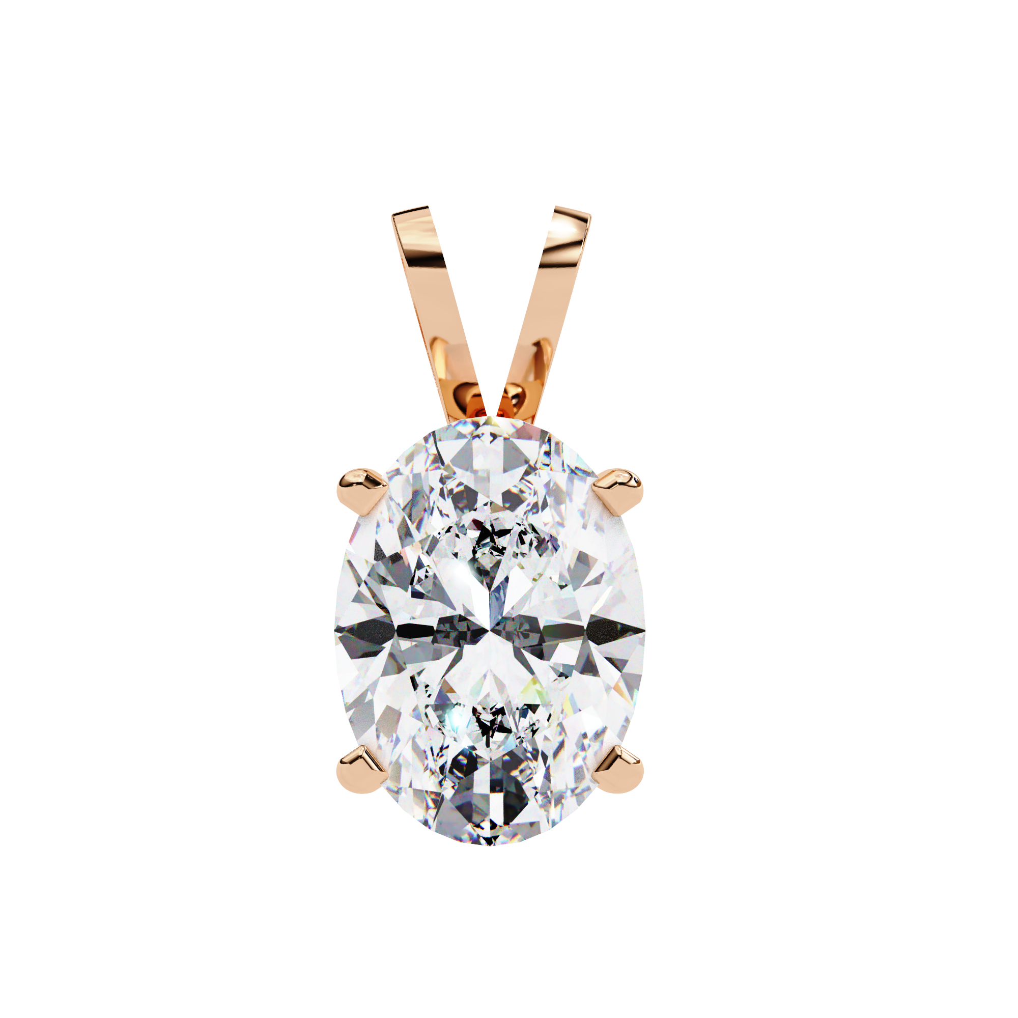 2.50 carats Oval Diamond pendant