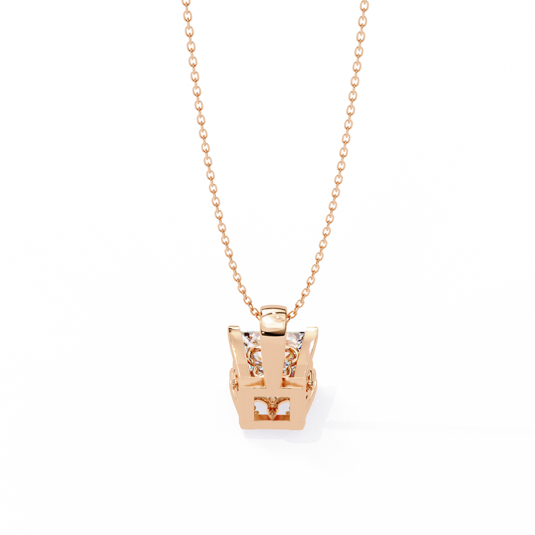 2.50 carats princess pendant