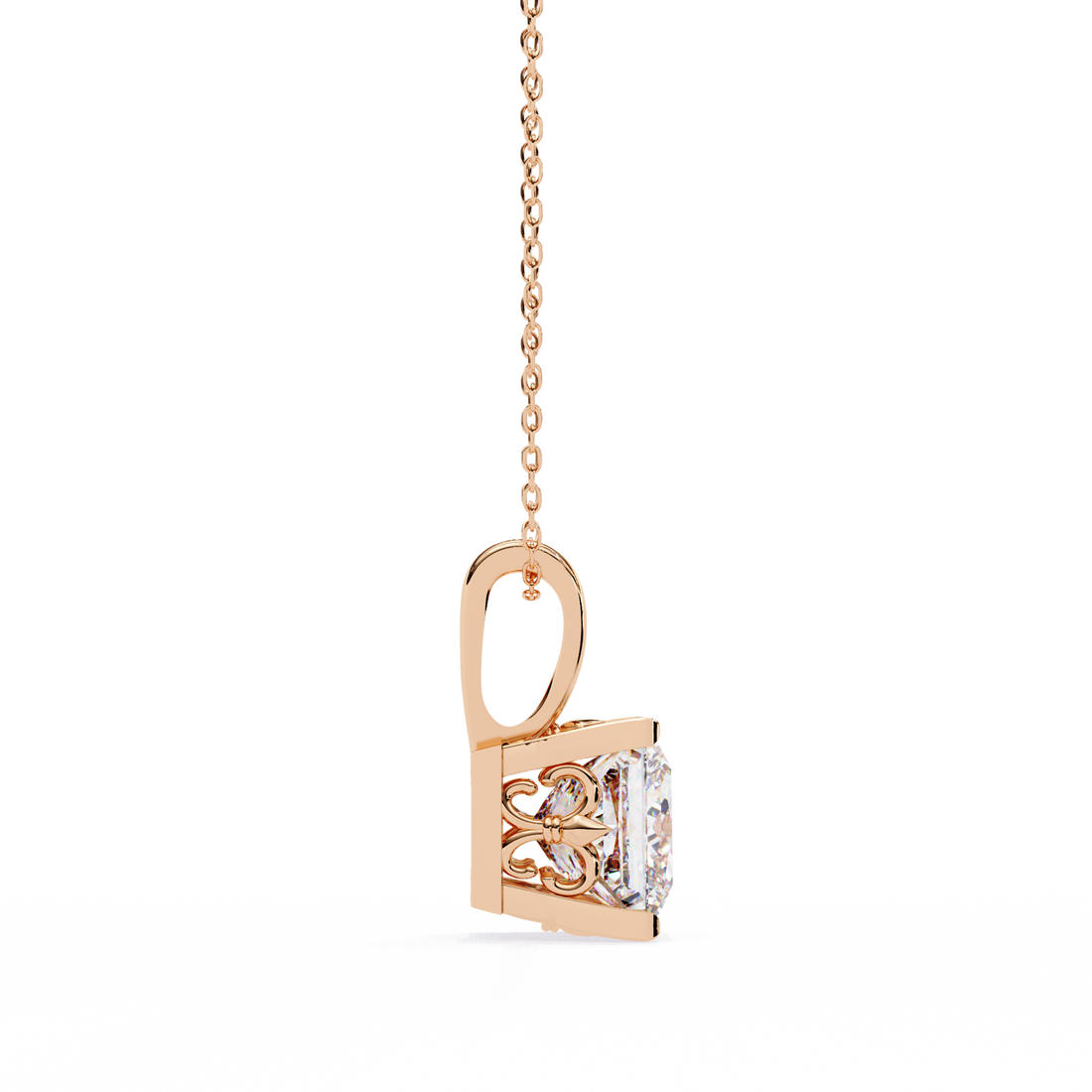 2.50 carats princess pendant