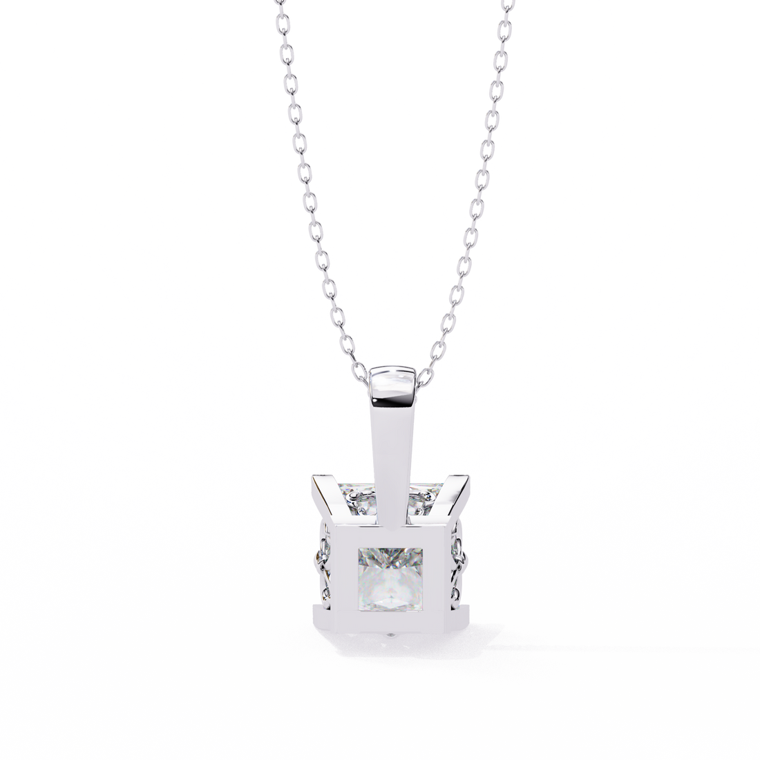 2.50 carats princess pendant