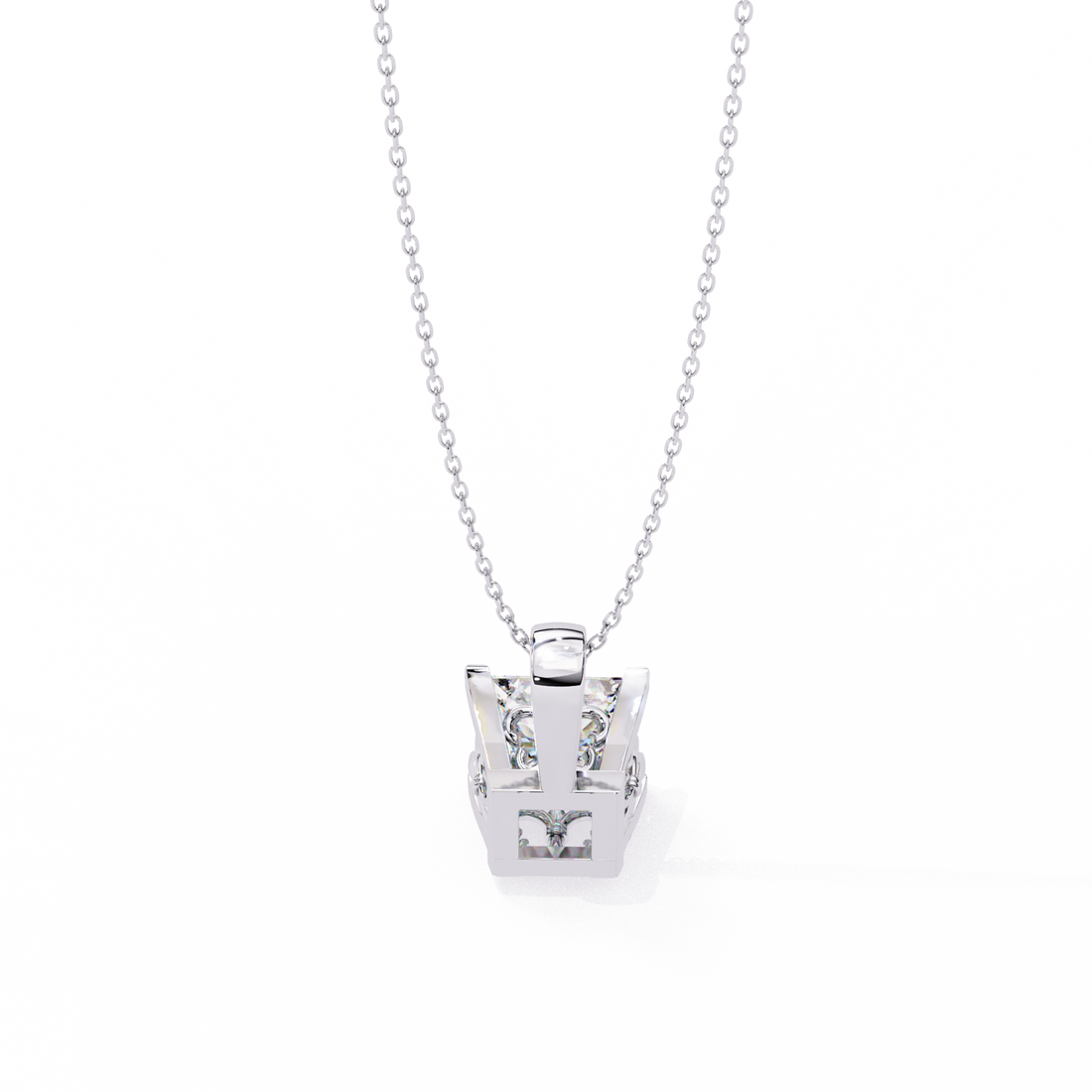 2.50 carats princess pendant