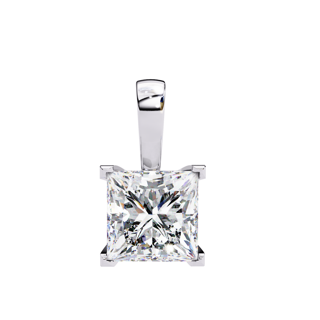 2.50 carats princess pendant