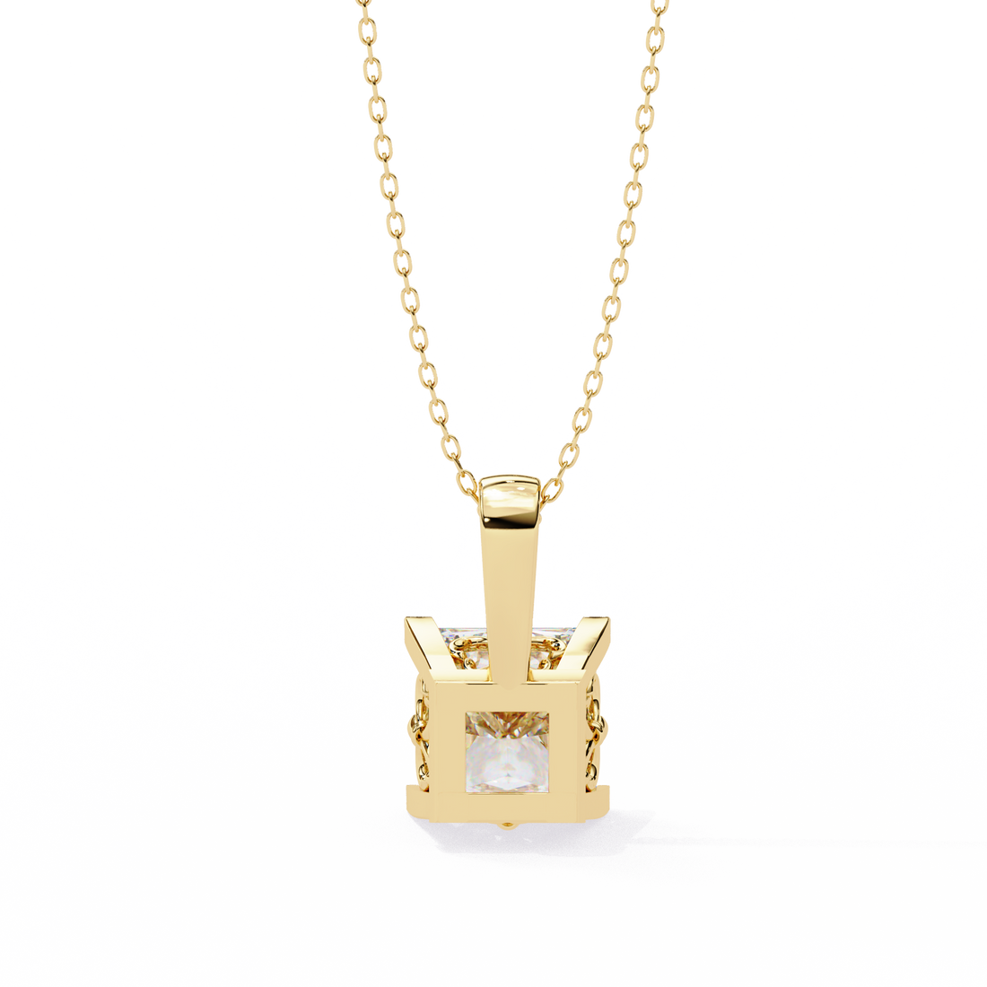 2.50 carats princess pendant