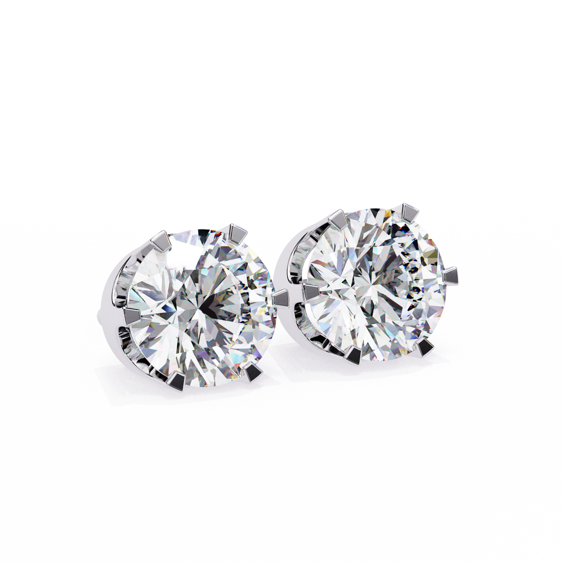 2.50 cts Round Lab Grown Diamond Studs