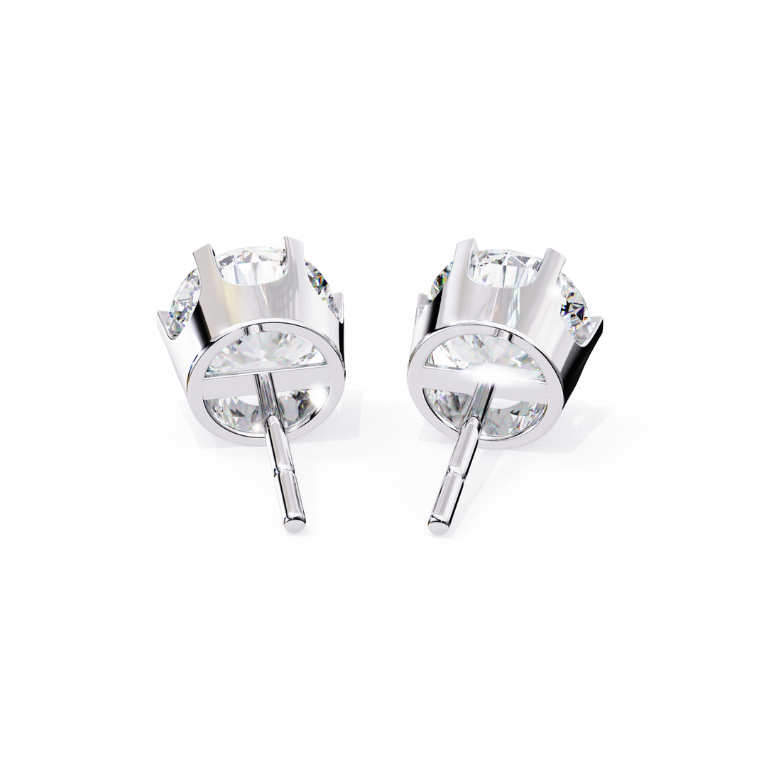 2.50 cts Round Lab Grown Diamond Studs