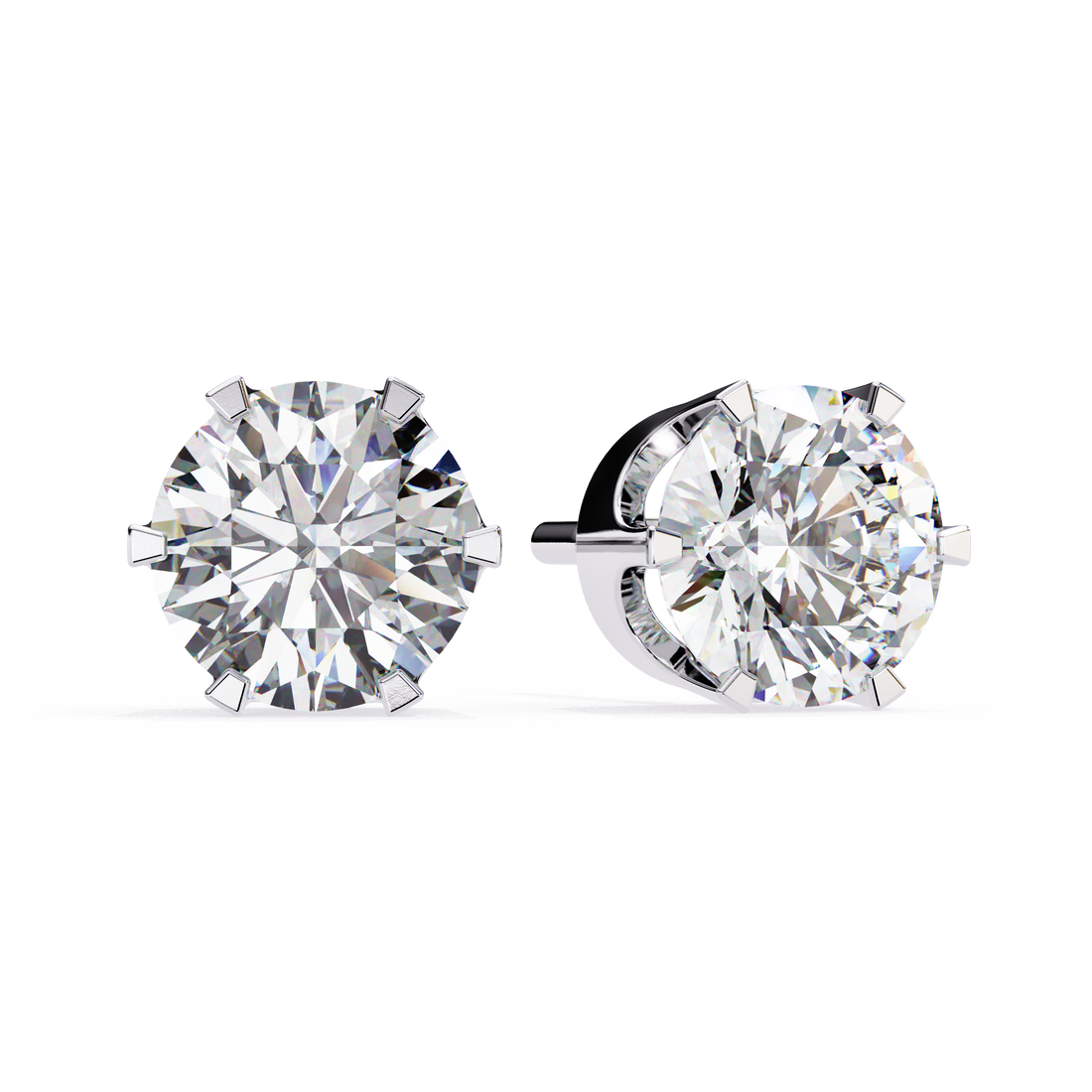 2.50 cts Round Lab Grown Diamond Studs