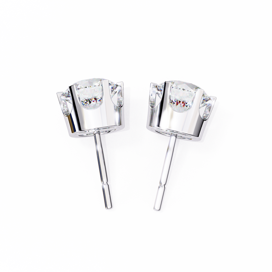 2.50 cts Round Lab Grown Diamond Studs
