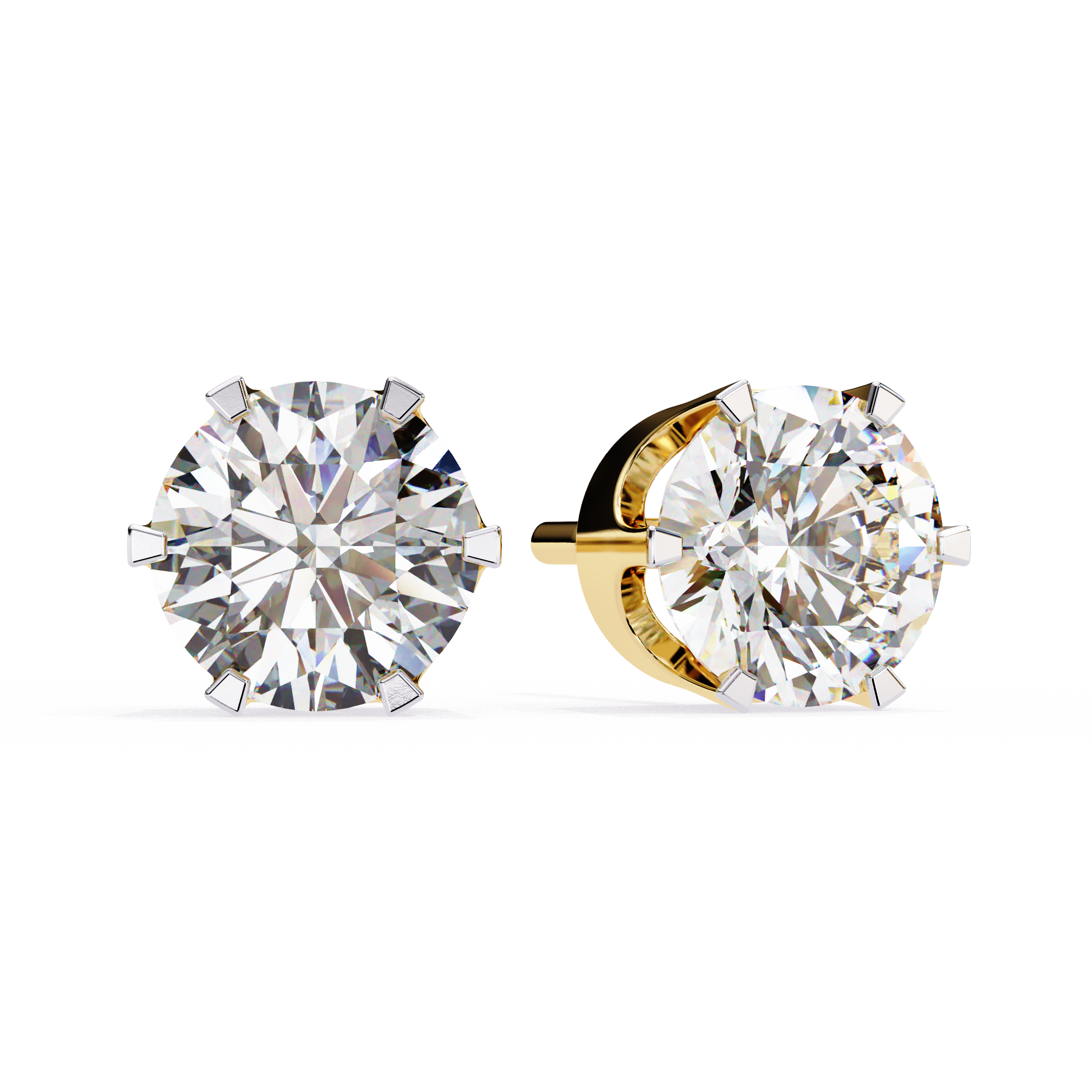 2.50 cts Round Lab Grown Diamond Studs
