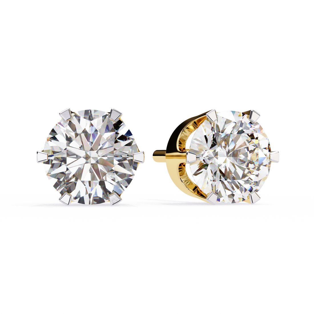 2.50 cts Round Lab Grown Diamond Studs