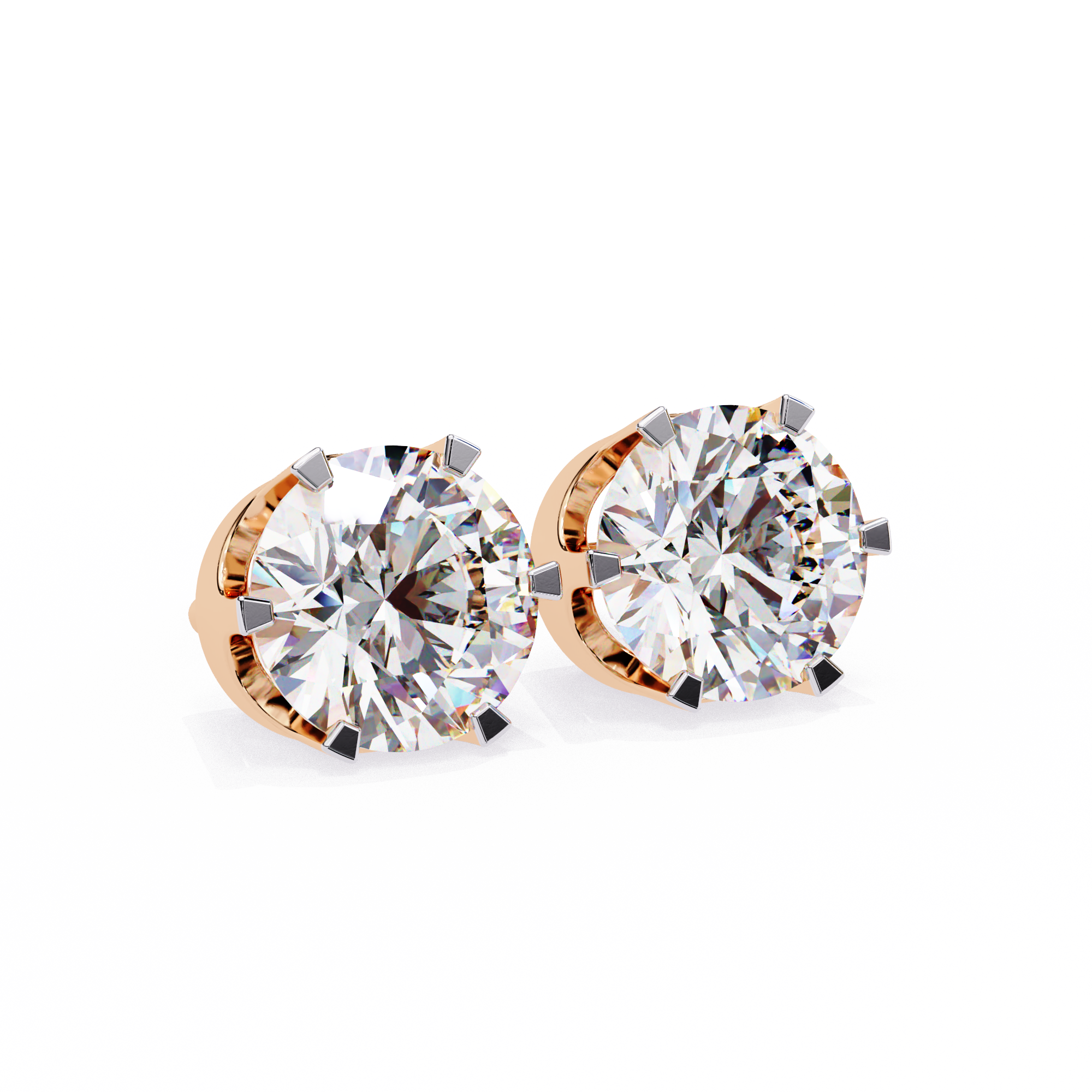2.50 cts Round Lab Grown Diamond Studs