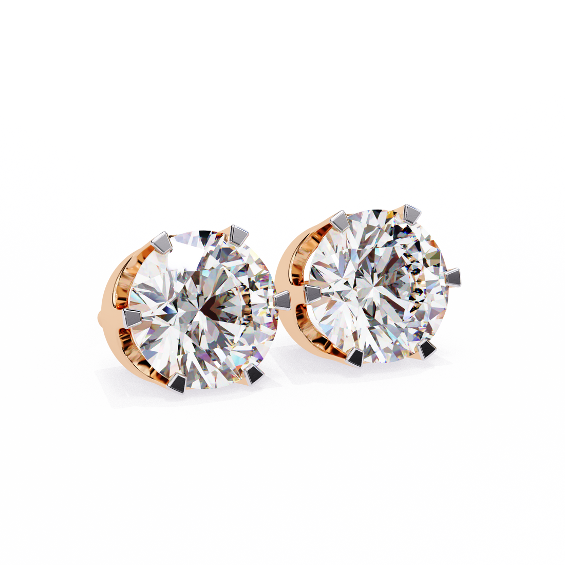 2.50 cts Round Lab Grown Diamond Studs