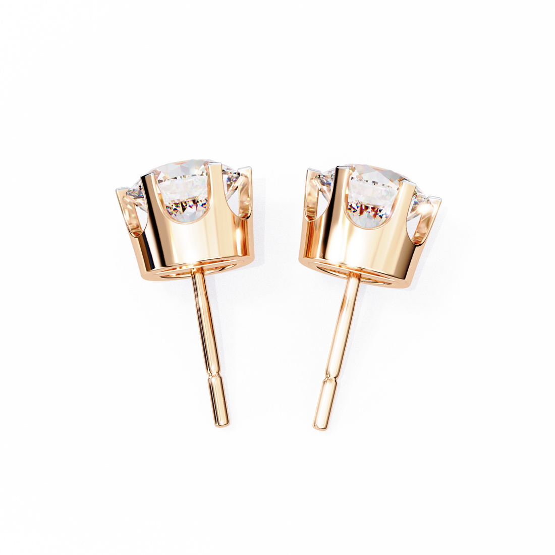 2.50 cts Round Lab Grown Diamond Studs