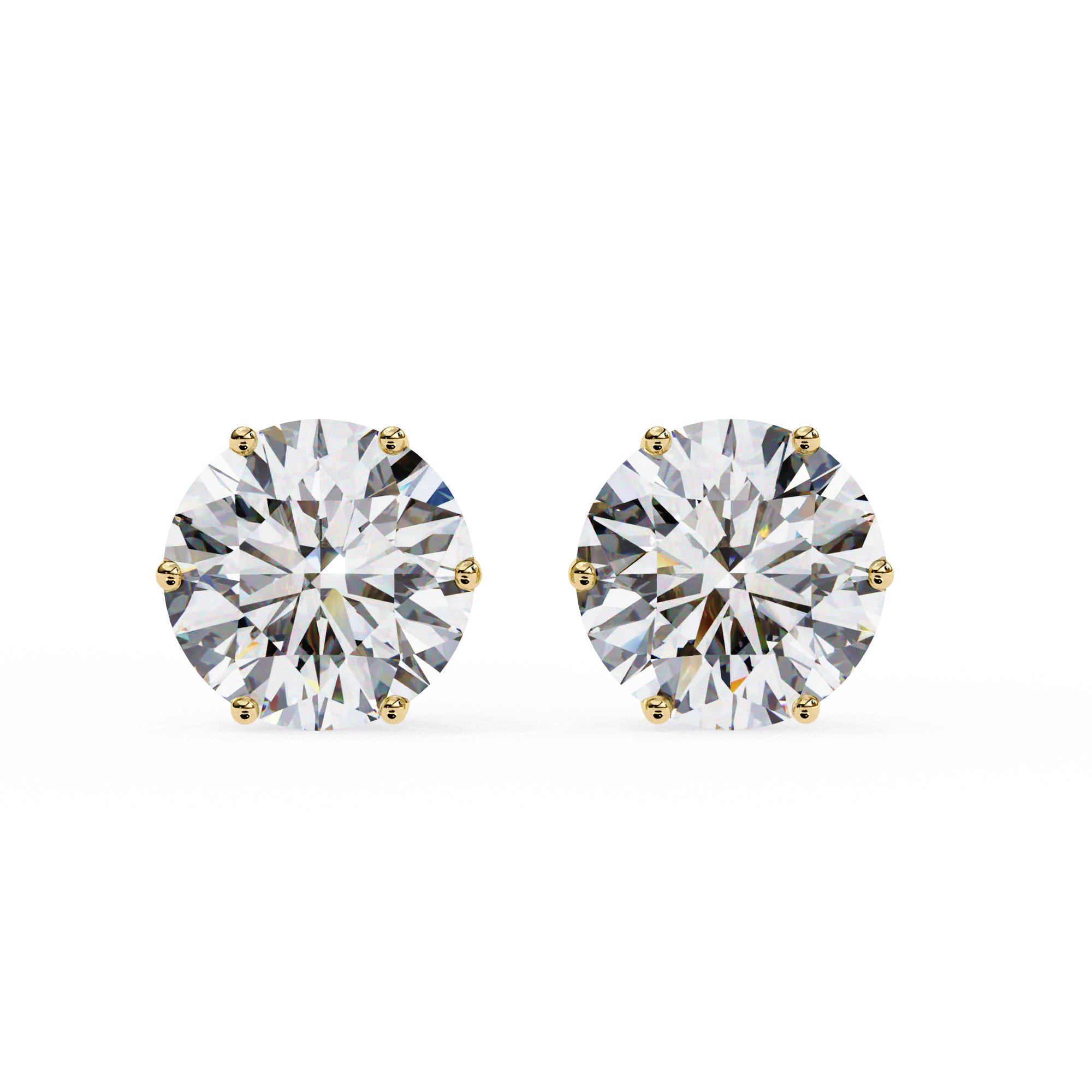 2.60 Carats Classic Round Studs