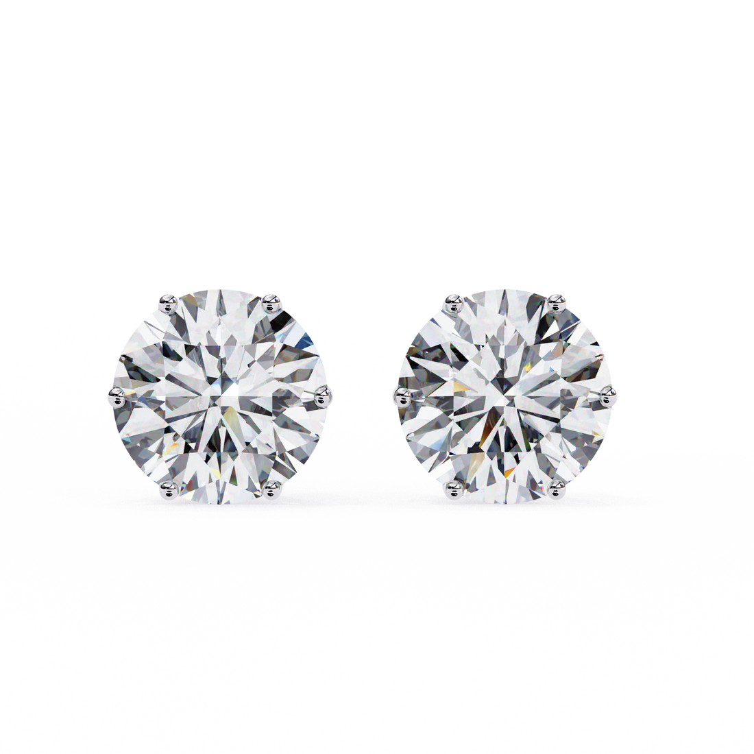 2.60 Carats Classic Round Studs