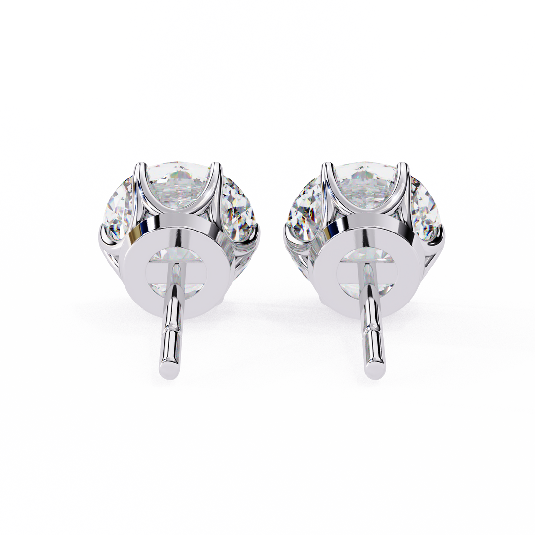 2.60 Carats Classic Round Studs