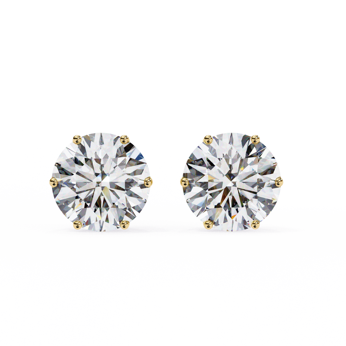 2.60 Carats Classic Round Studs