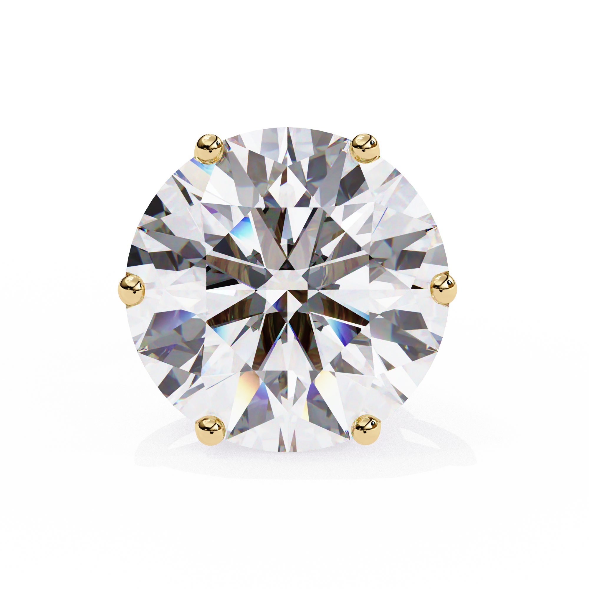 2.60 Carats Classic Round Studs