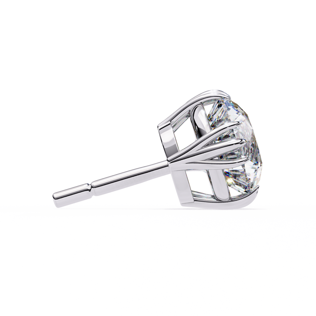 2.80 Carat Classic Solitaire Round Studs