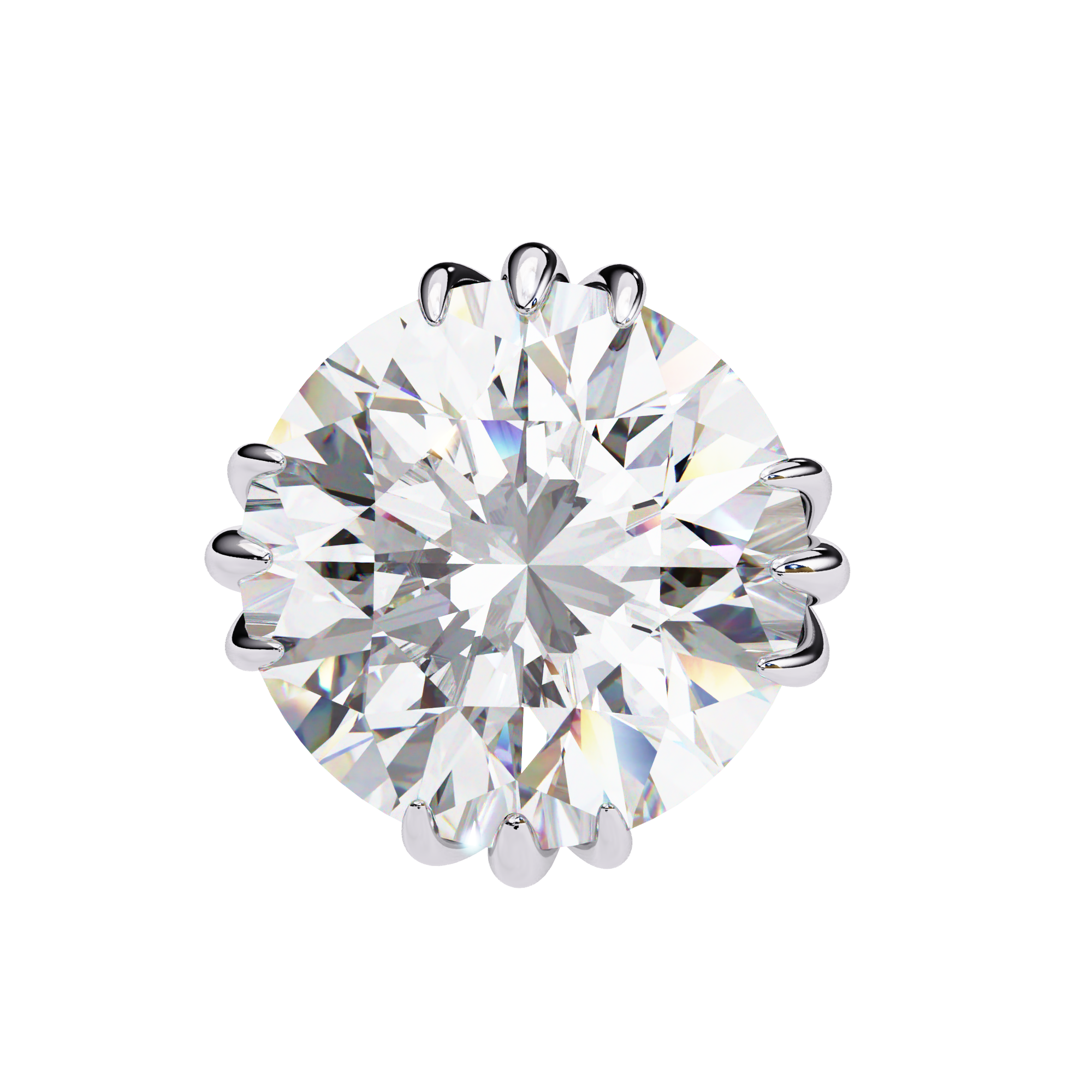 2.80 Carat Classic Solitaire Round Studs