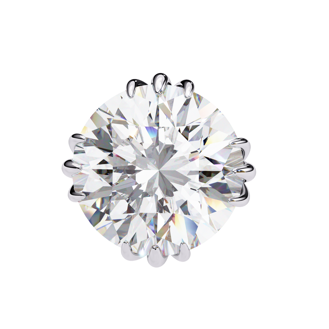 2.80 Carat Classic Solitaire Round Studs