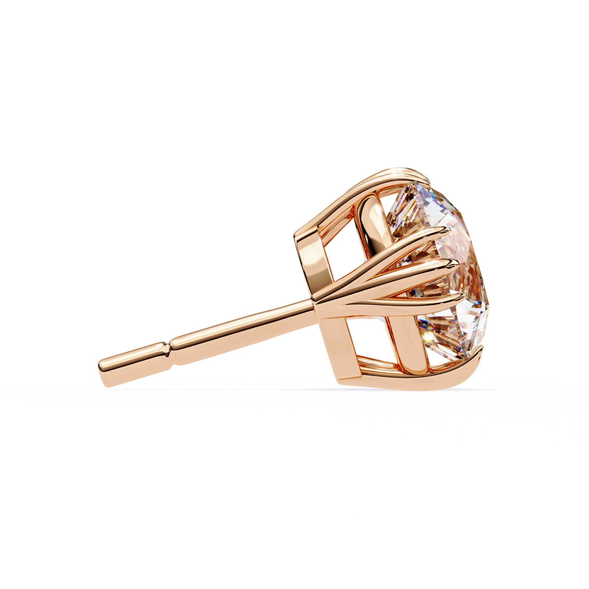 2.80 Carat Classic Solitaire Round Studs