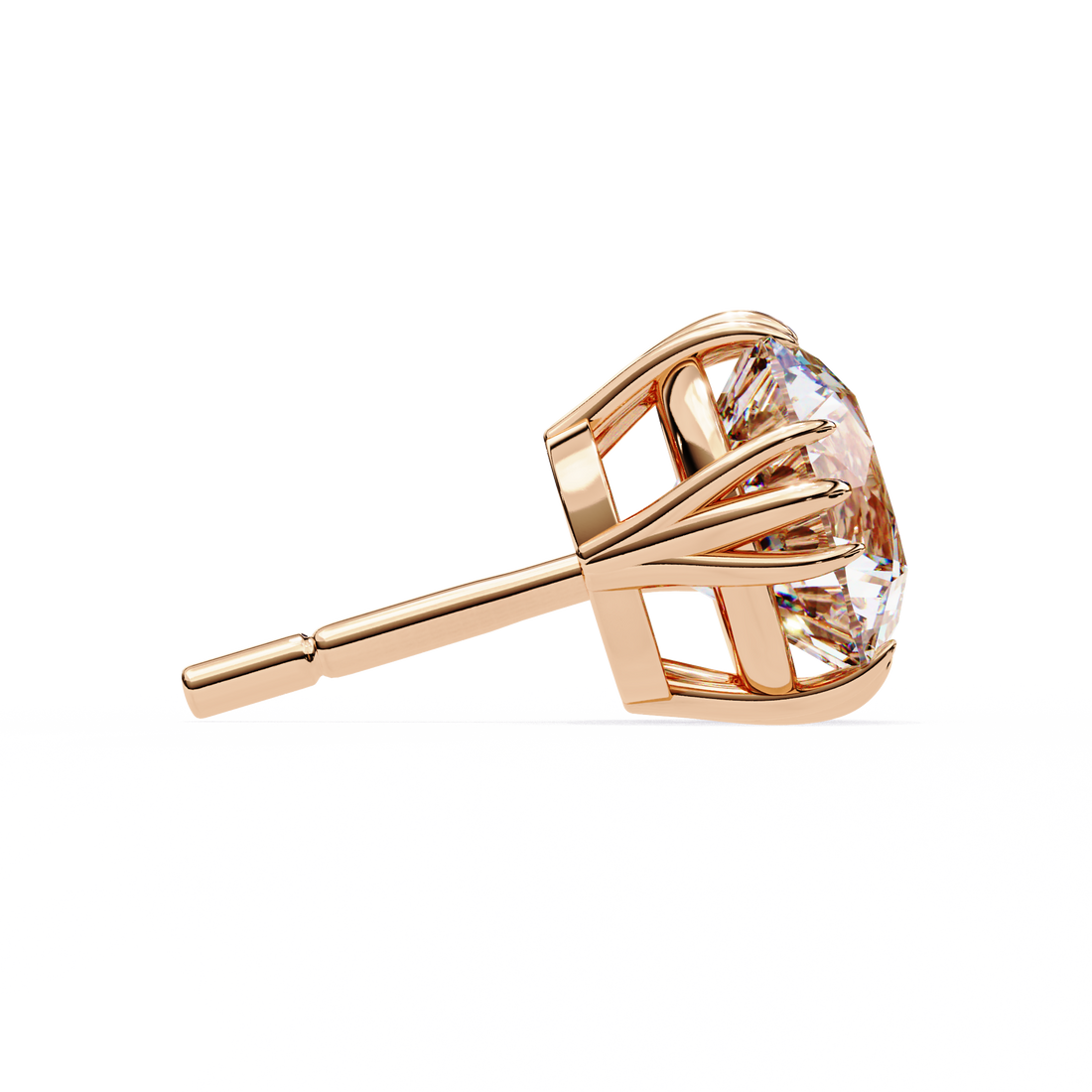 2.80 Carat Classic Solitaire Round Studs