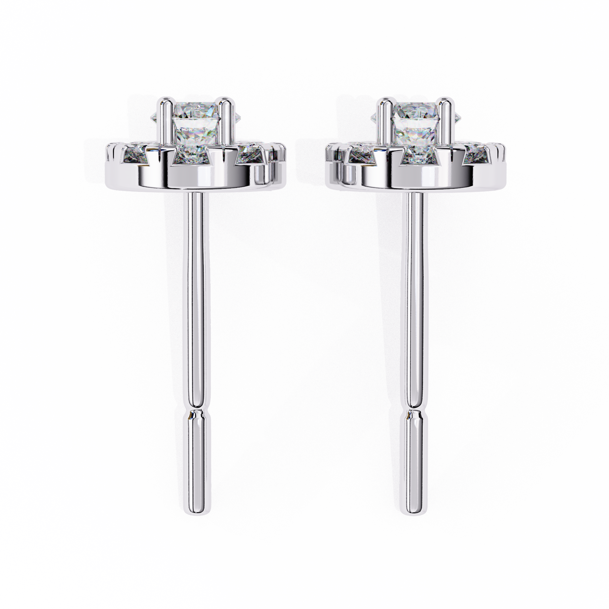 Round Lab Grown Diamond Earrings