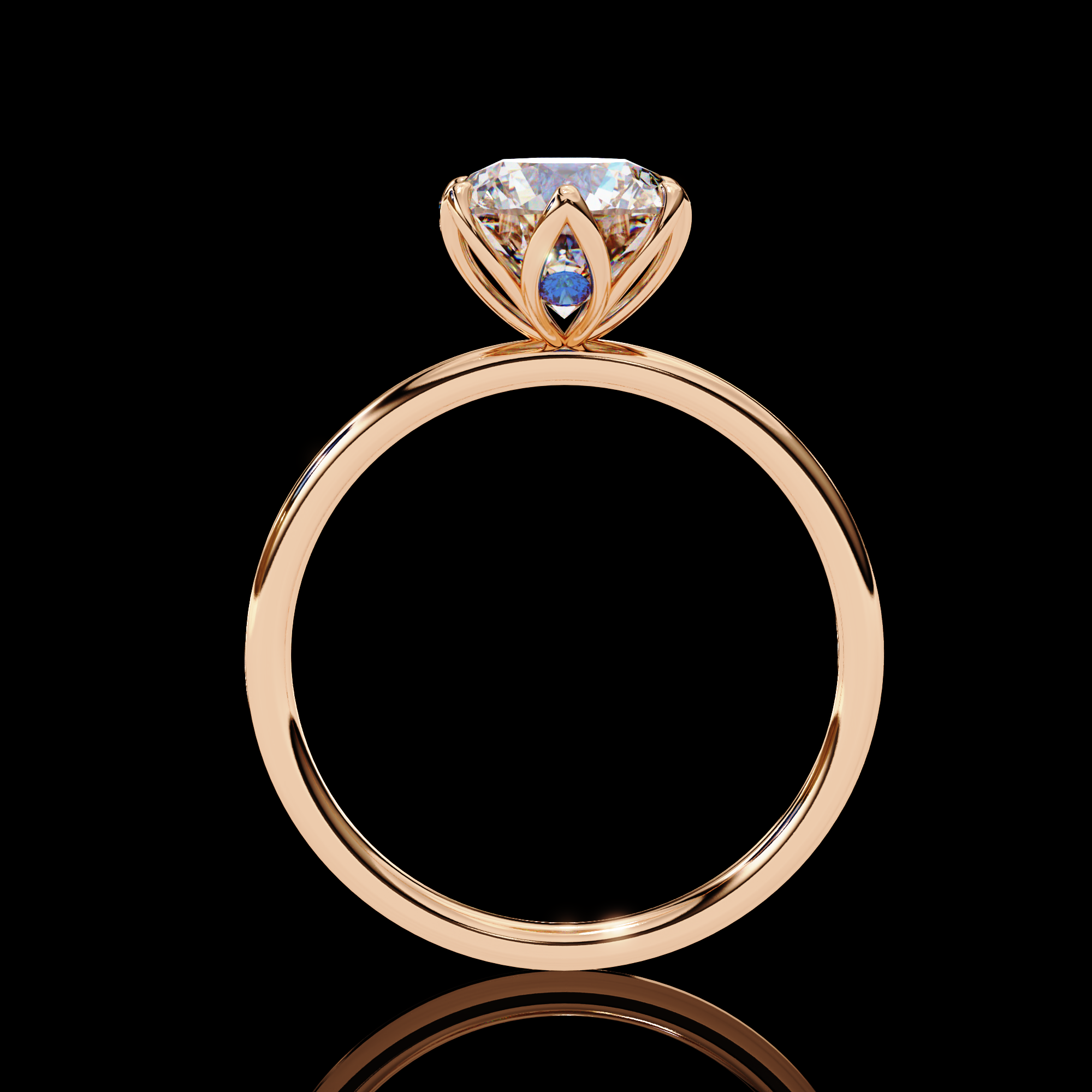 2 carats Round Solitaire Diamond Ring