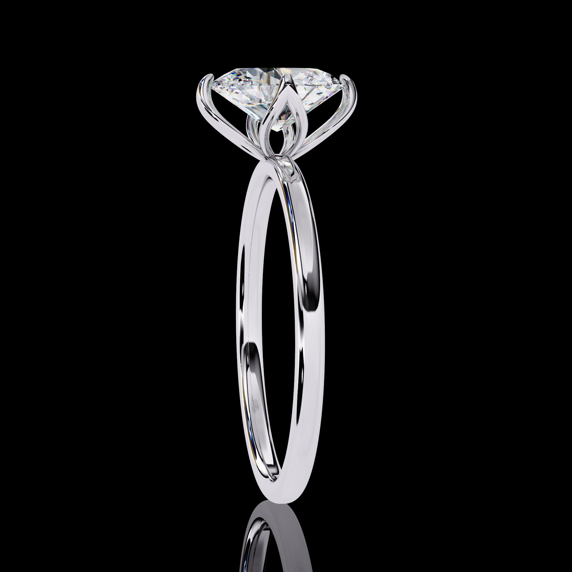 1 Carat Oval Lab Grown Diamond Ring