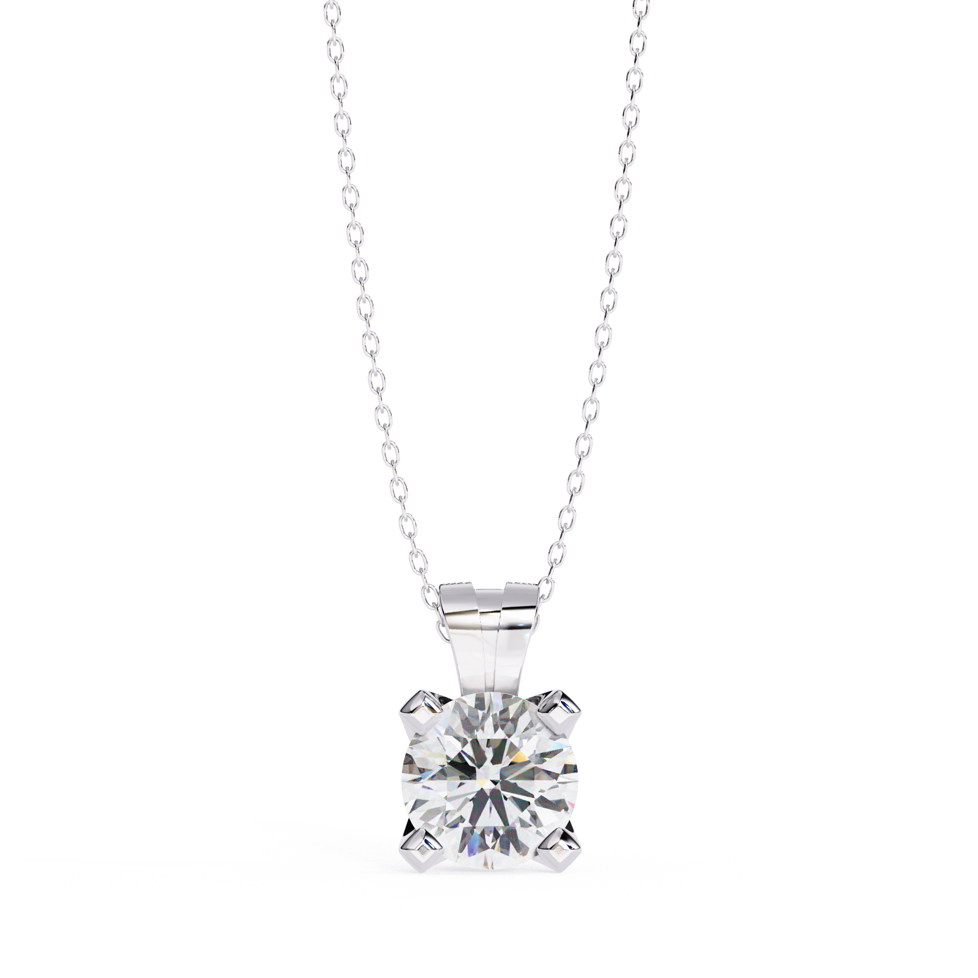 2.25 carats Classic Round diamond pendant