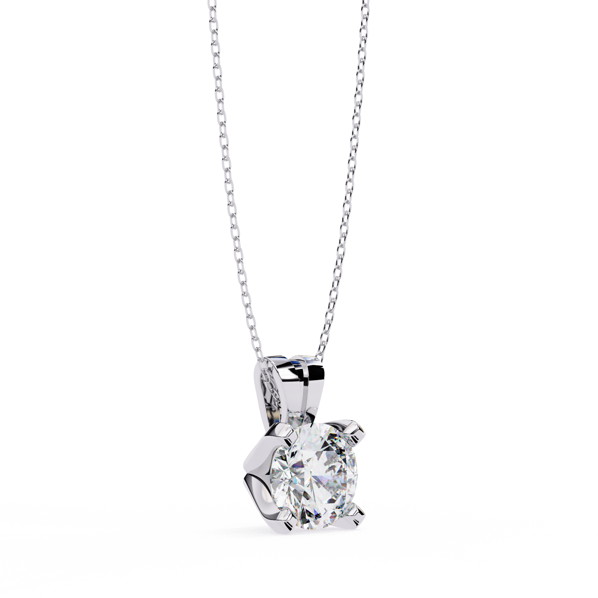 2.25 carats Classic Round diamond pendant