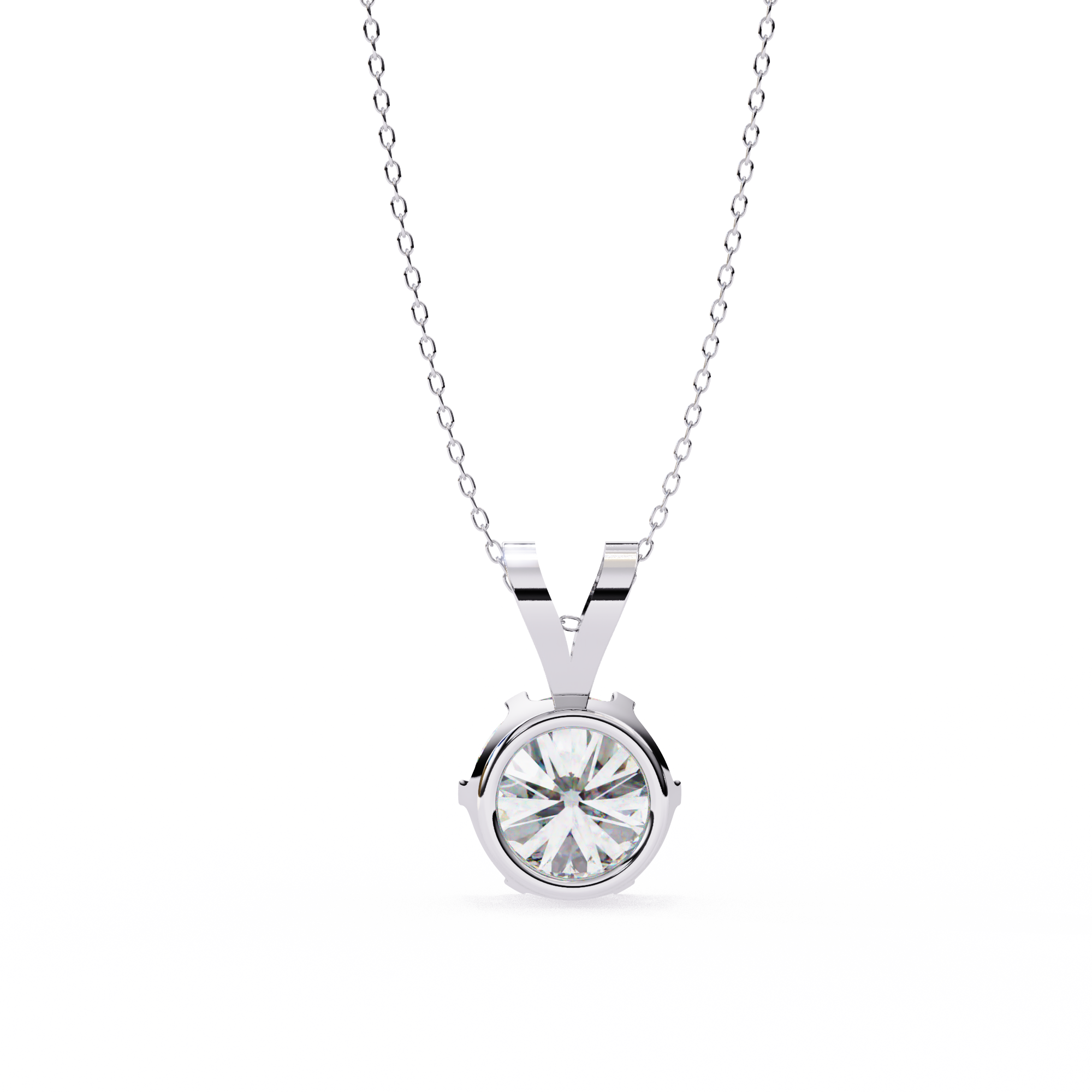 Glam Round 2 Carats Diamond Pendant