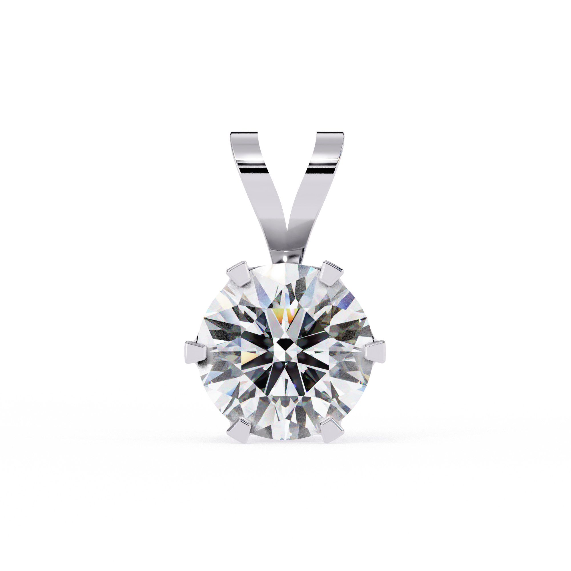 Glam Round 2 Carats Diamond Pendant