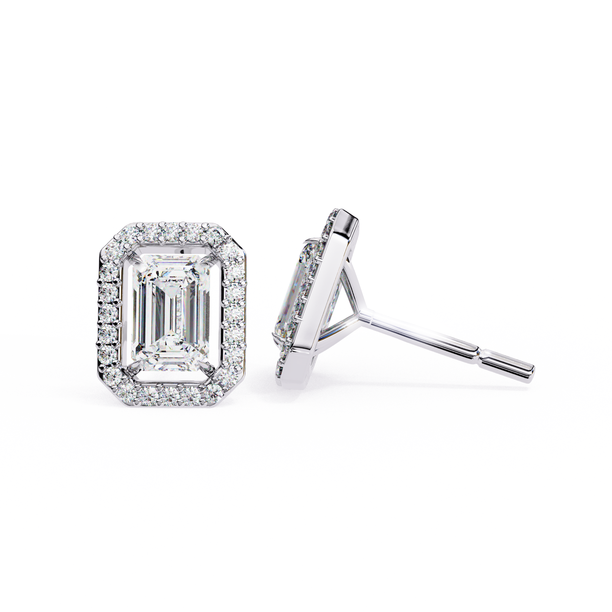 Emerald Lab Grown Diamond Studs