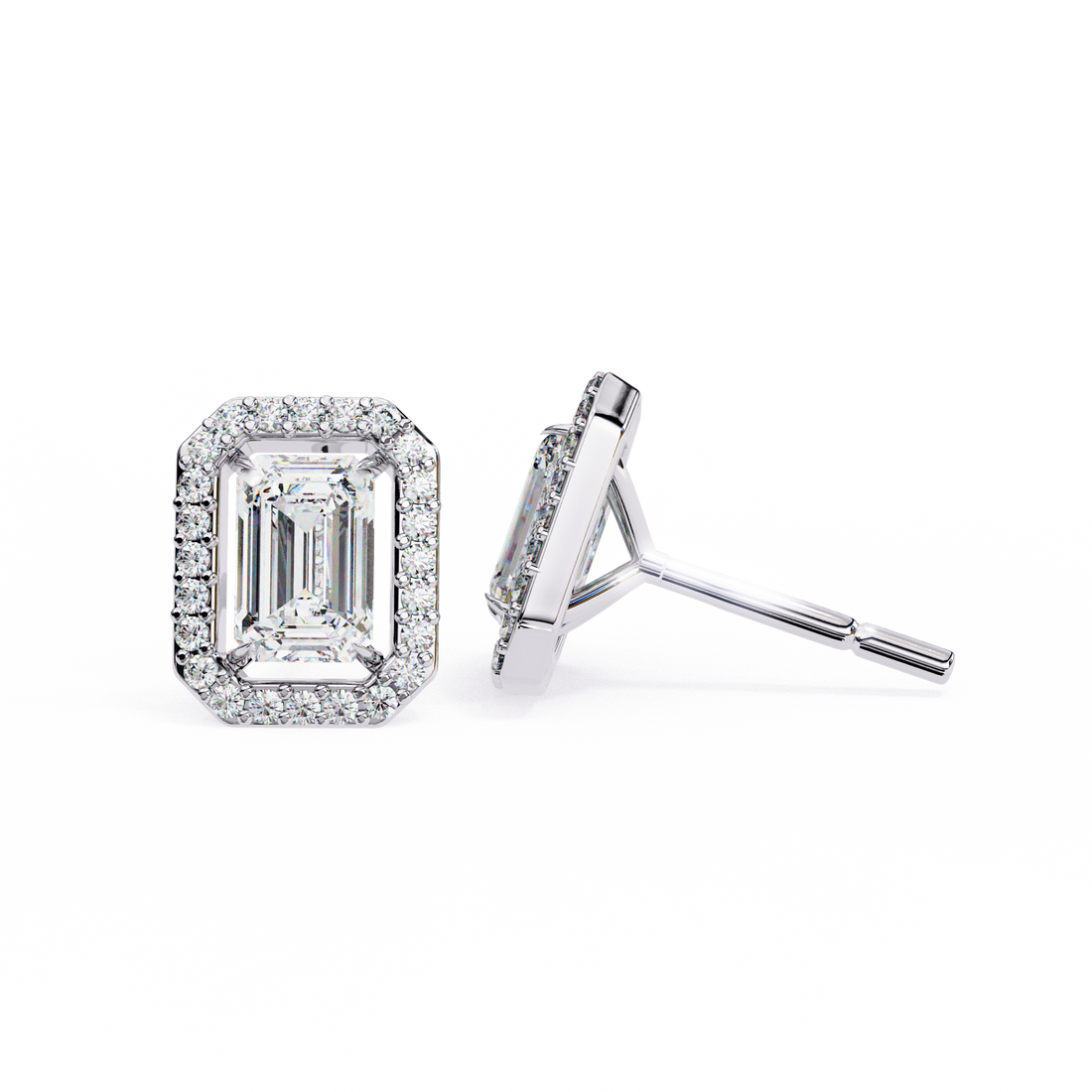 Emerald Lab Grown Diamond Studs