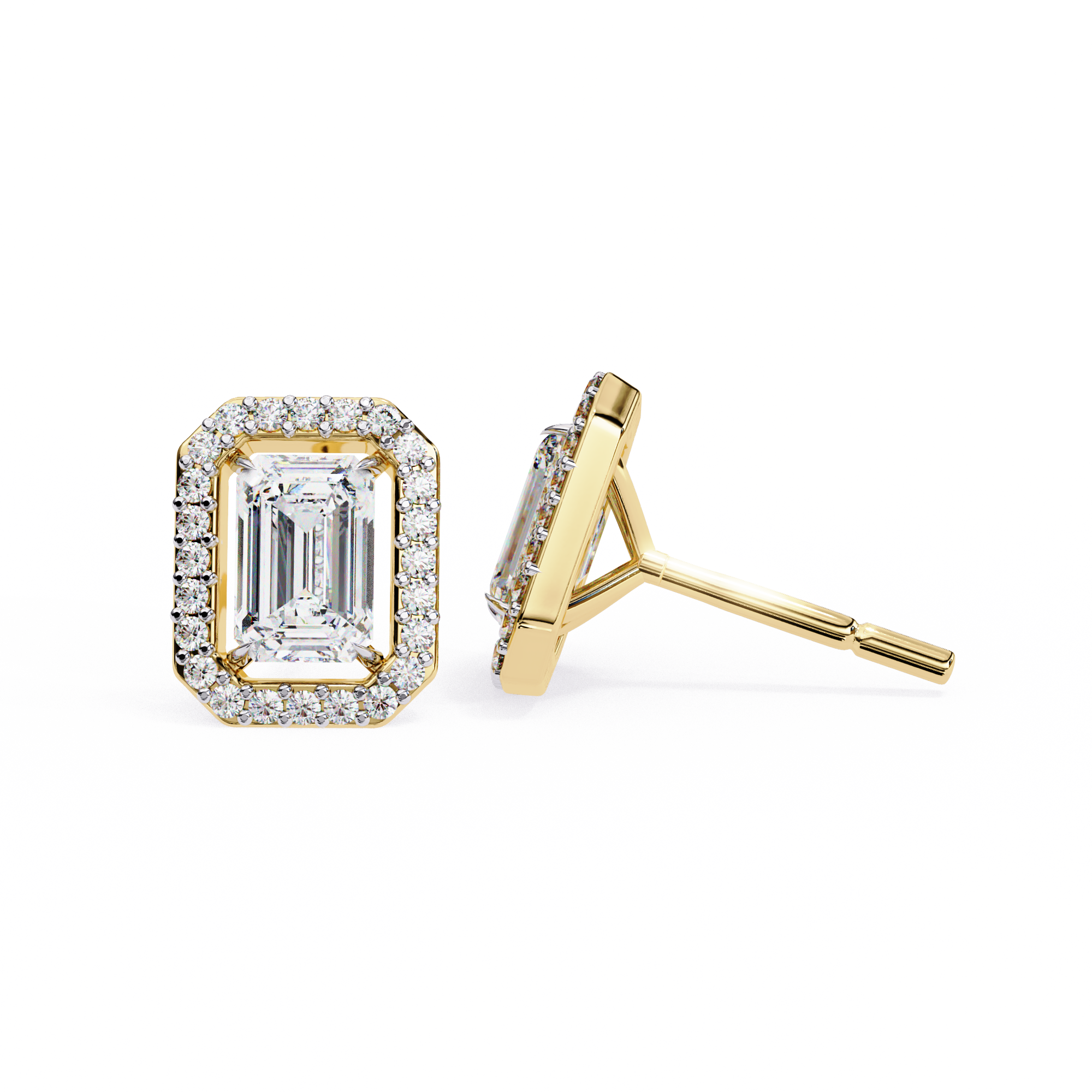 Emerald Lab Grown Diamond Studs
