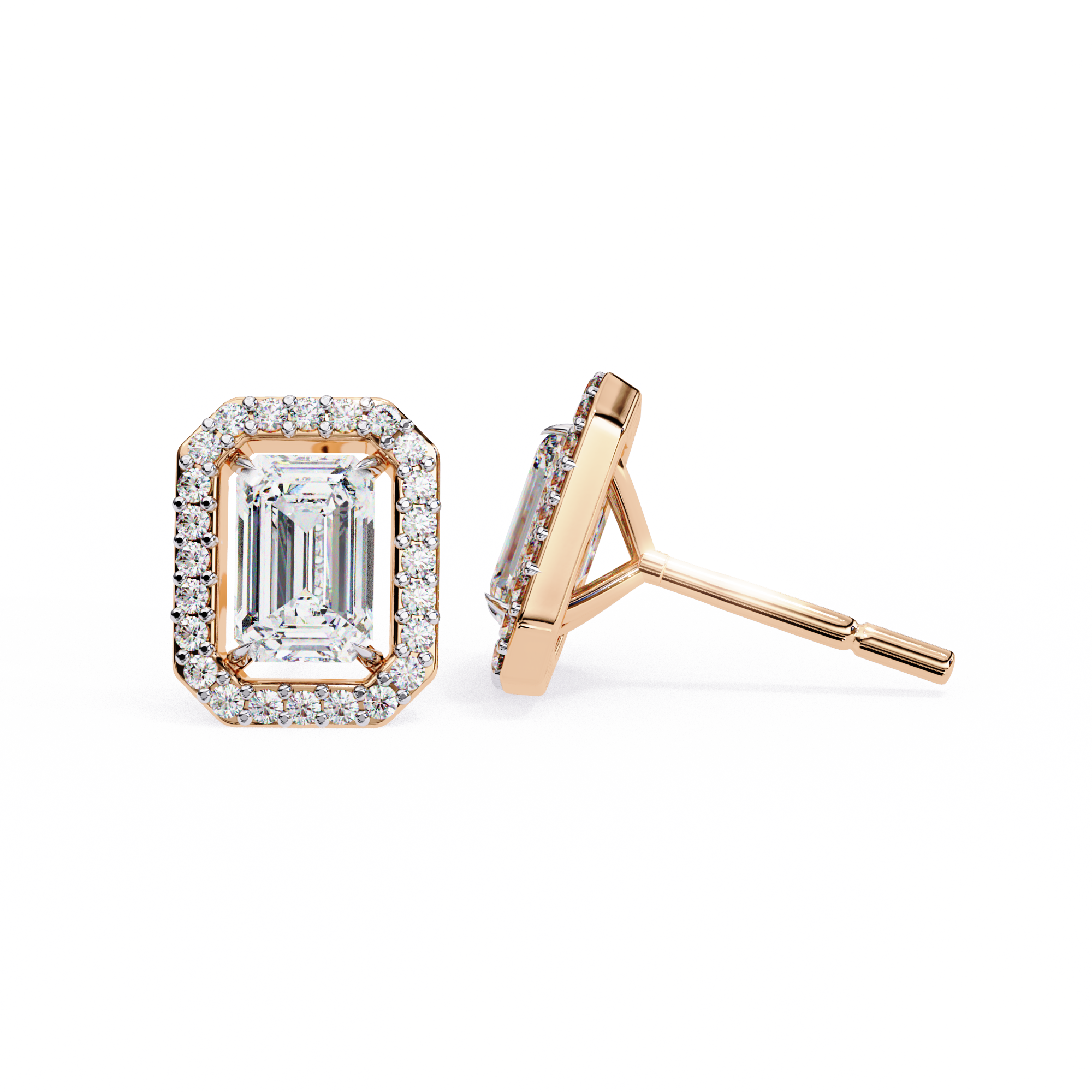 Emerald Lab Grown Diamond Studs