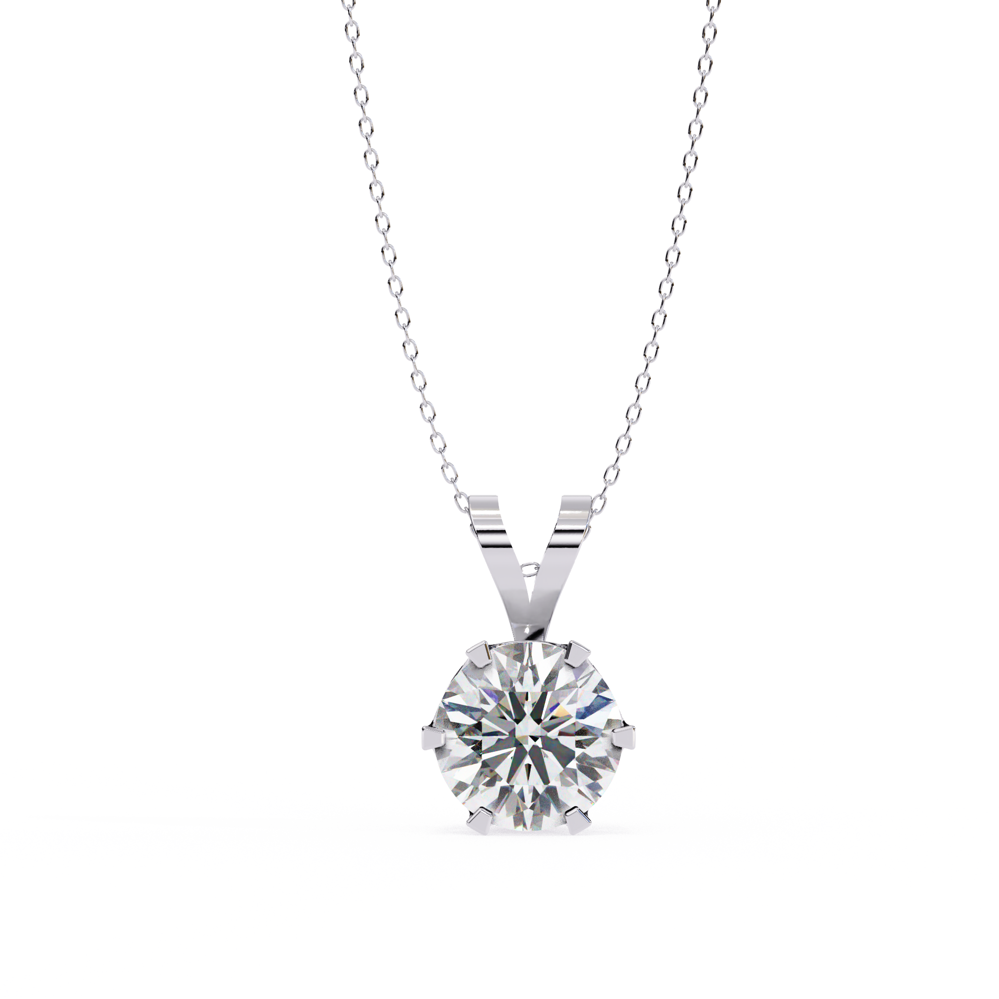 Glam Round 2 Carats Diamond Pendant