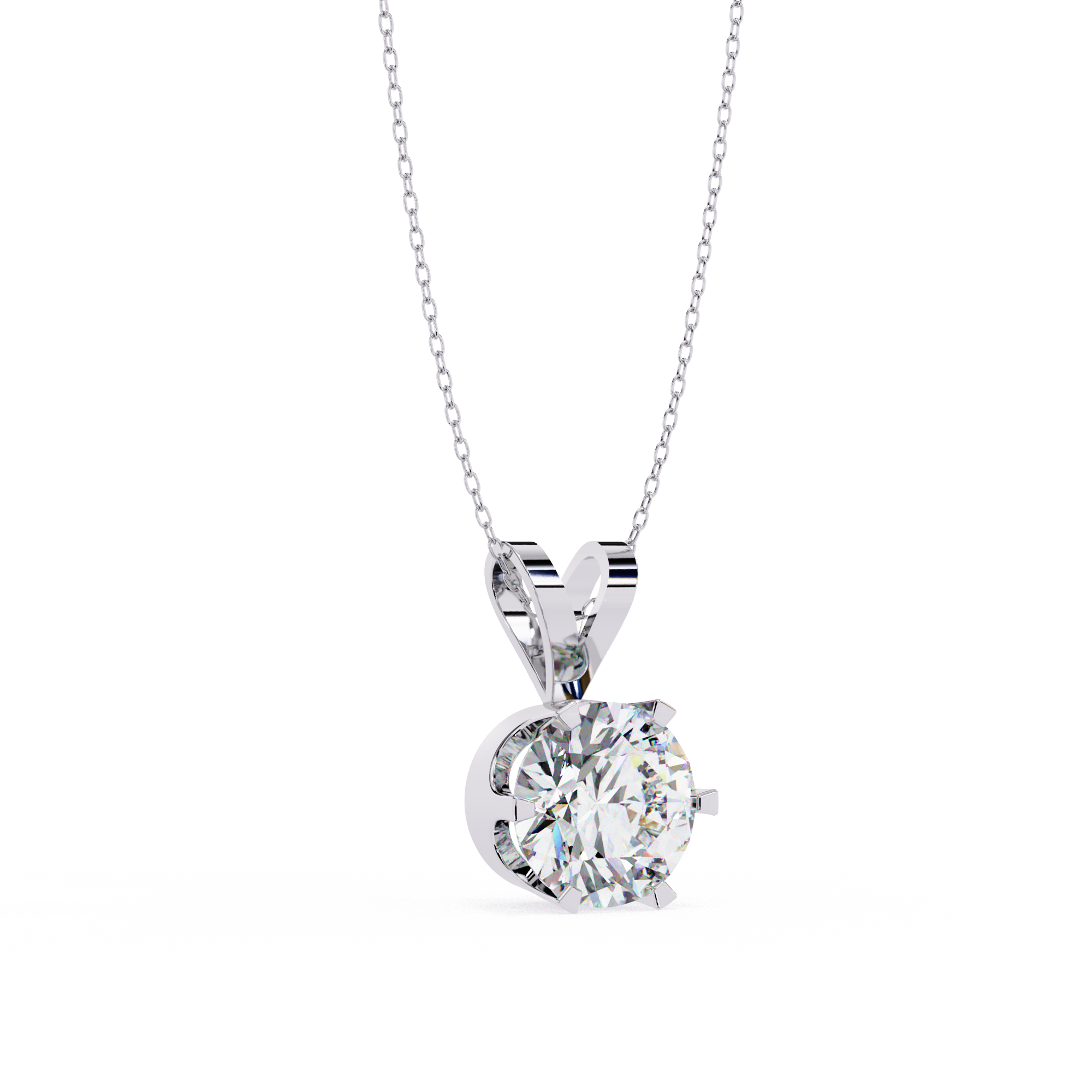 Glam Round 2 Carats Diamond Pendant