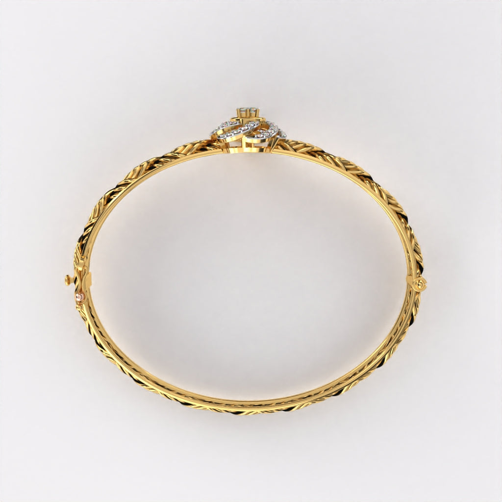 Floral Crystal Diamond  Bracelet