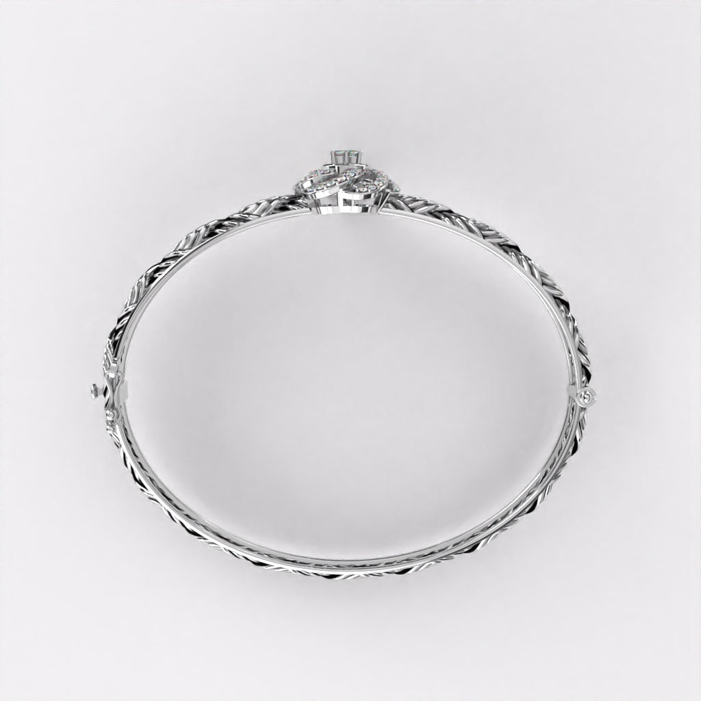 Floral Crystal Diamond  Bracelet