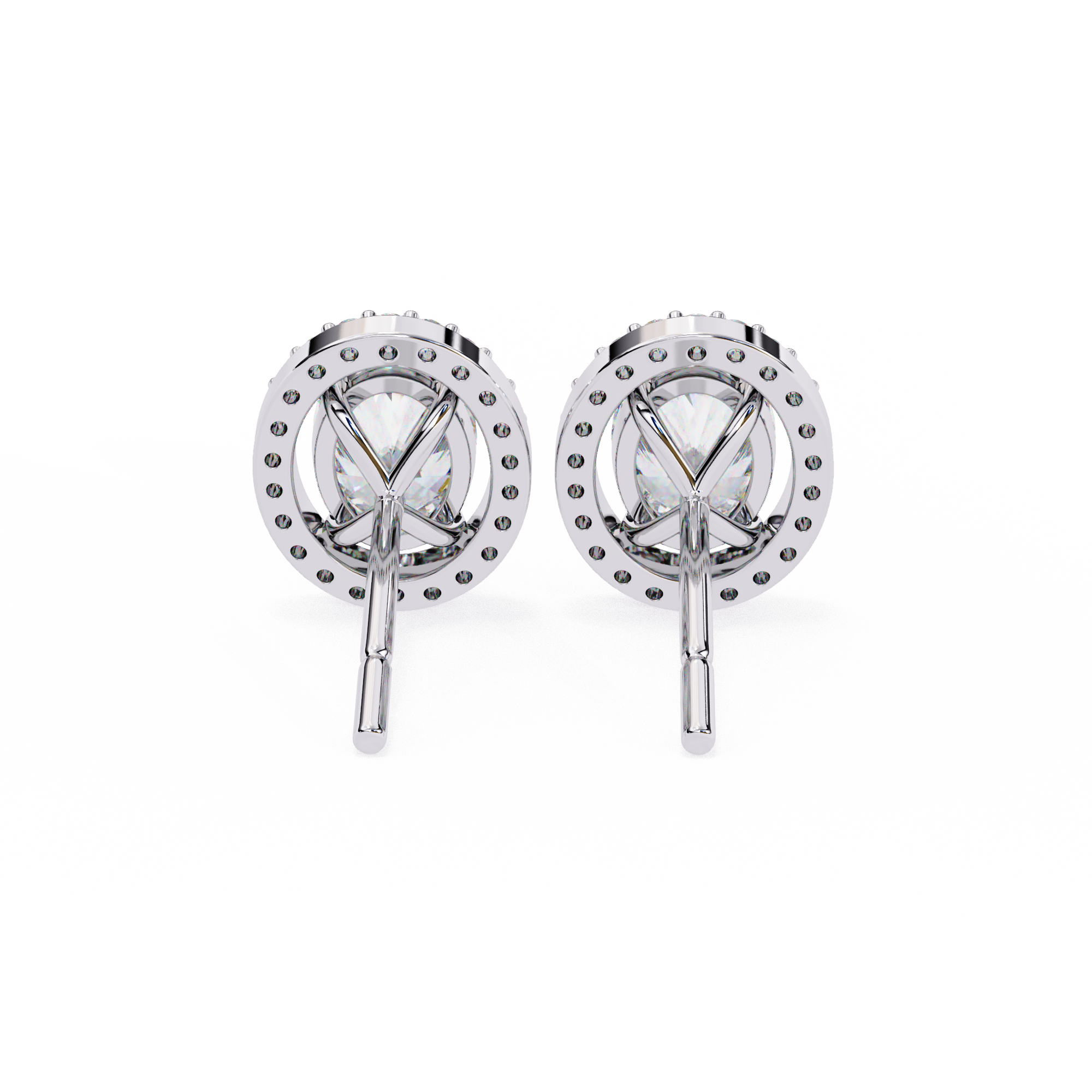 Oval Halo Lab Grown Diamond Studs