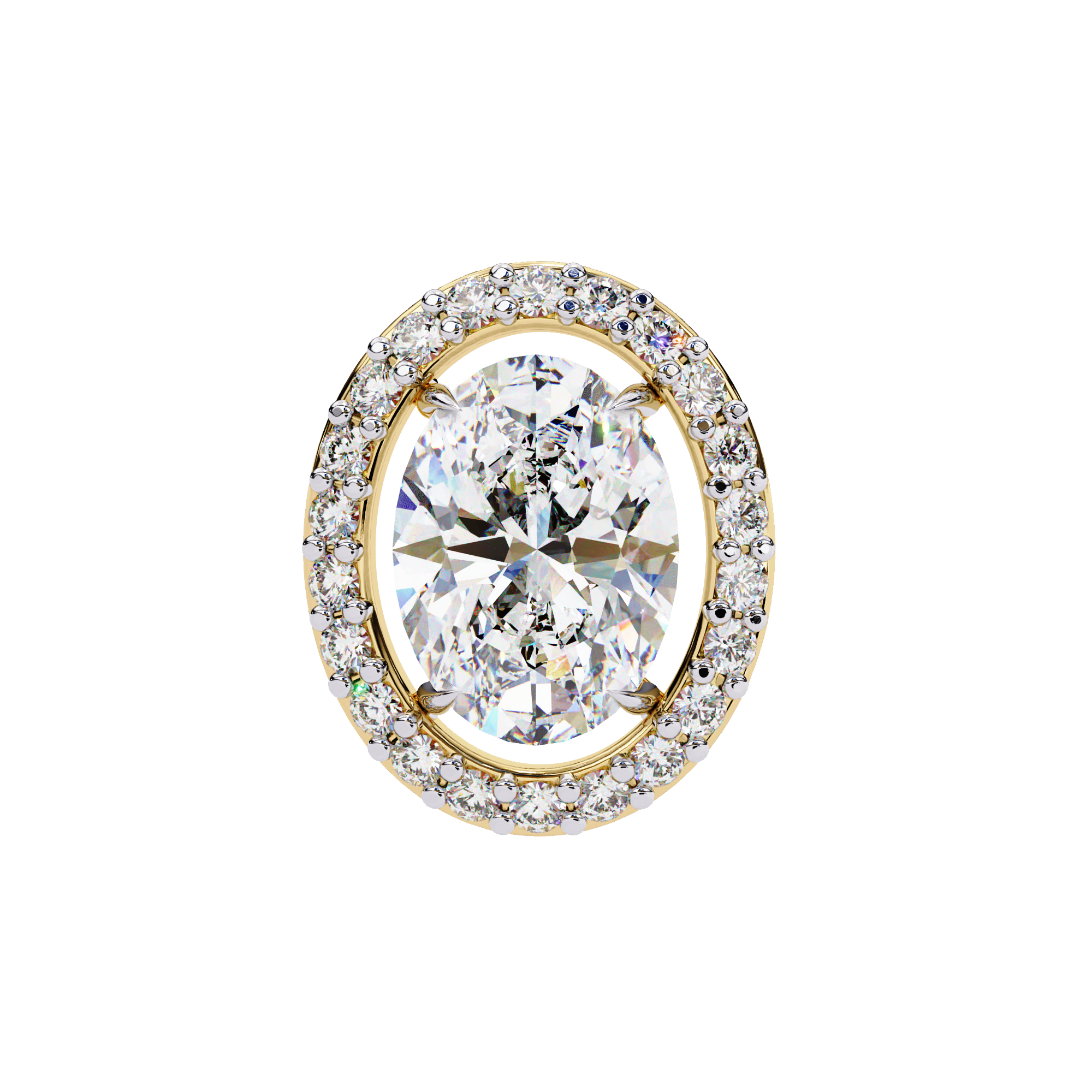 Oval Halo Lab Grown Diamond Studs