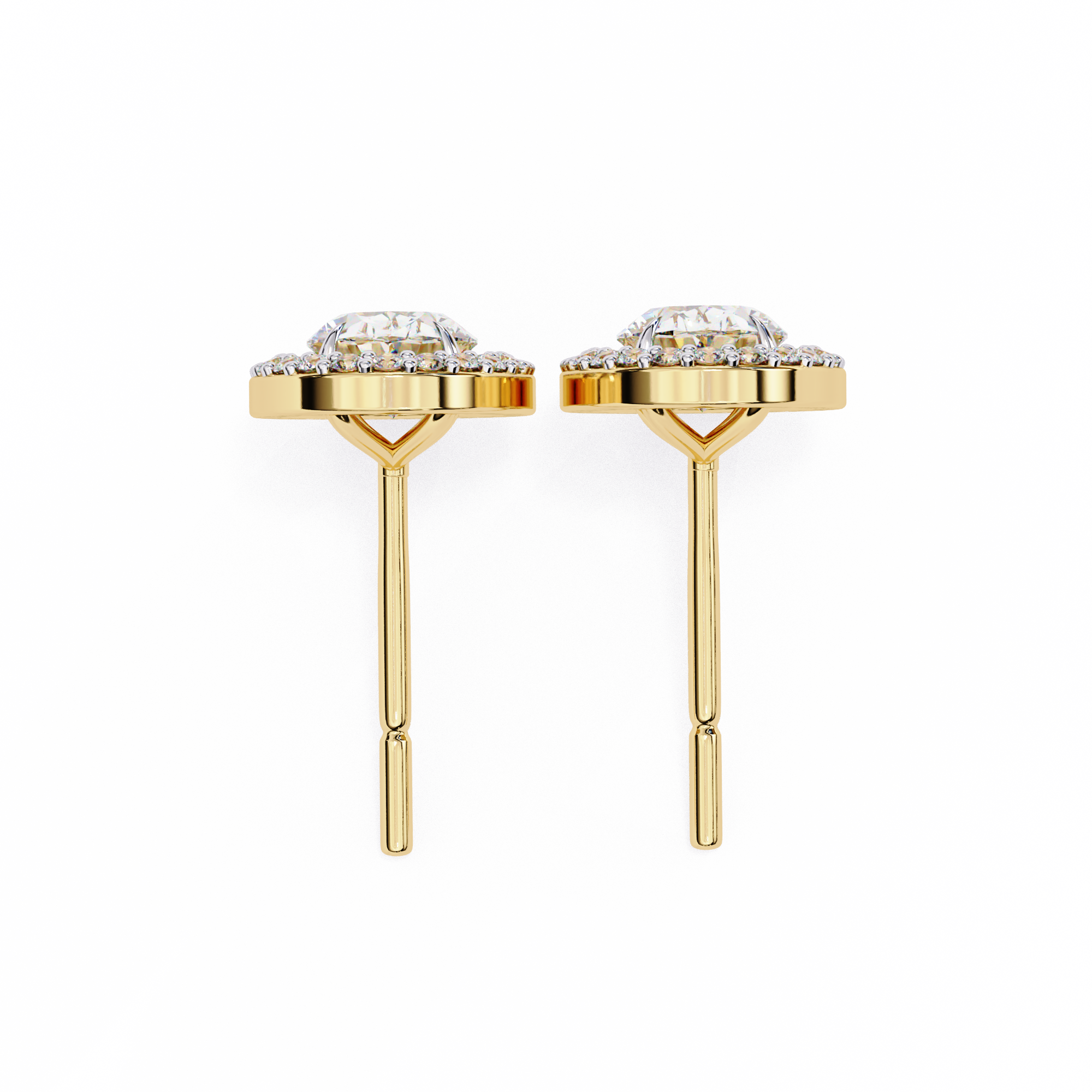Oval Halo Lab Grown Diamond Studs