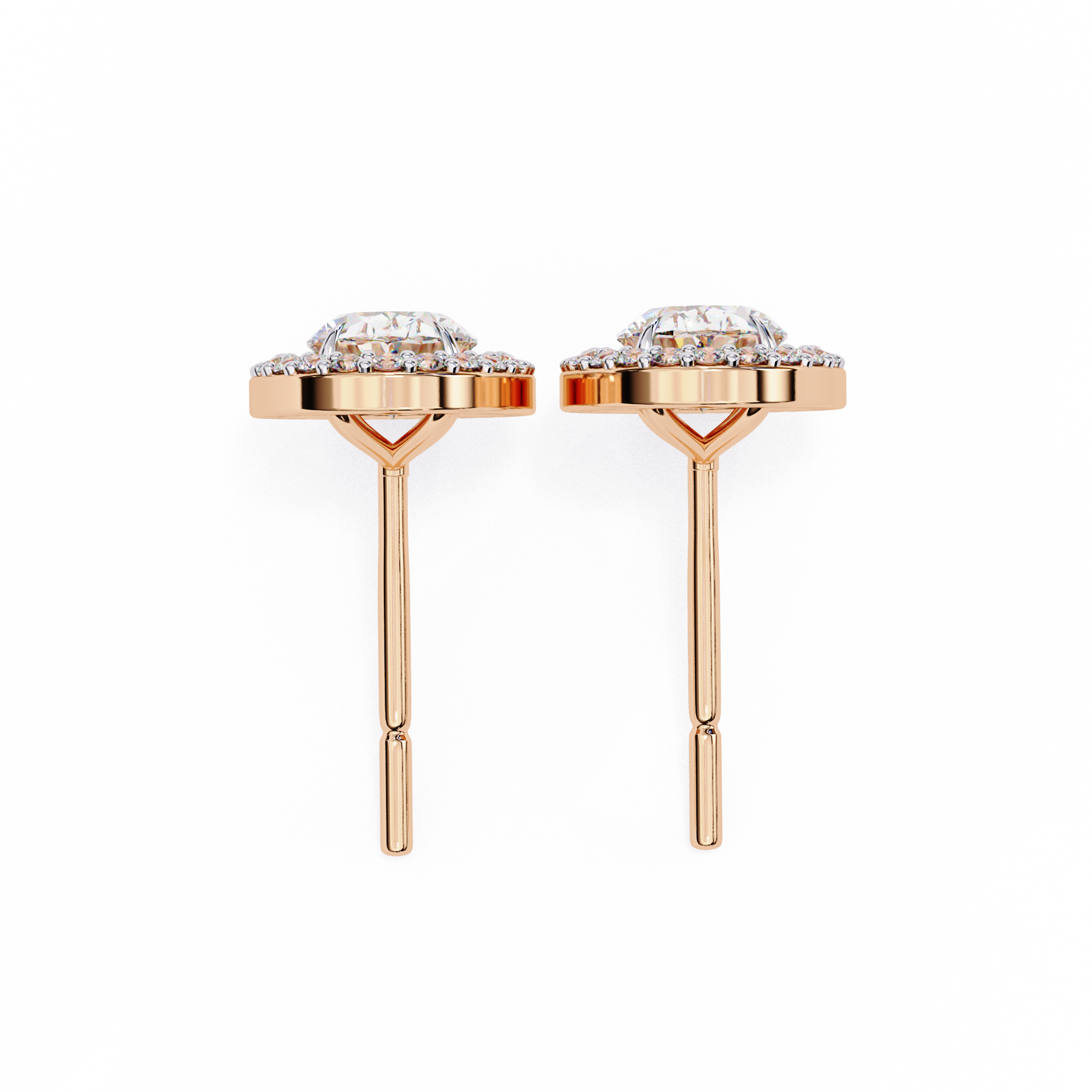 Oval Halo Lab Grown Diamond Studs